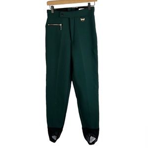NILS Stir Up Ski Snow Pants Forest Green Fleece Lined Stretch Women's Size 8R